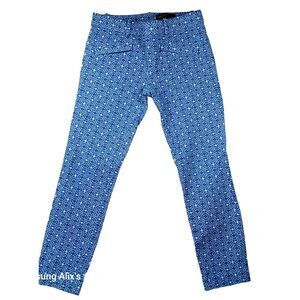Gap‎ Skinny Ankle Pants Bi-Stretch Cropped Blue Mosaic Womens  Size 2 Regular